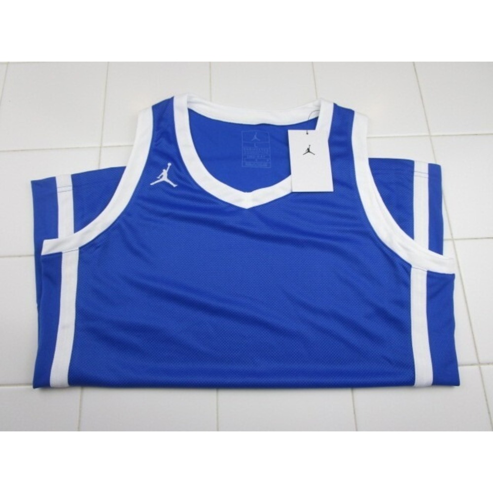 Nike Jordan Basketball Tank Top Blue Practice Jersey Women's Large AT0540-494